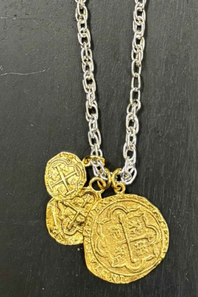 Mixed Metal Coins Necklace