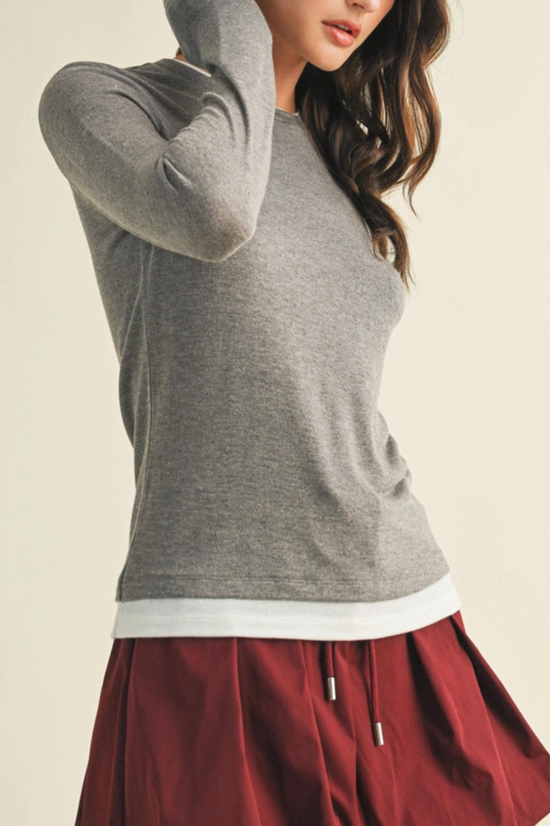 Layering Crew Neck Top