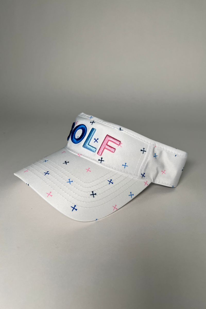 Golf Visor with Puff Logo