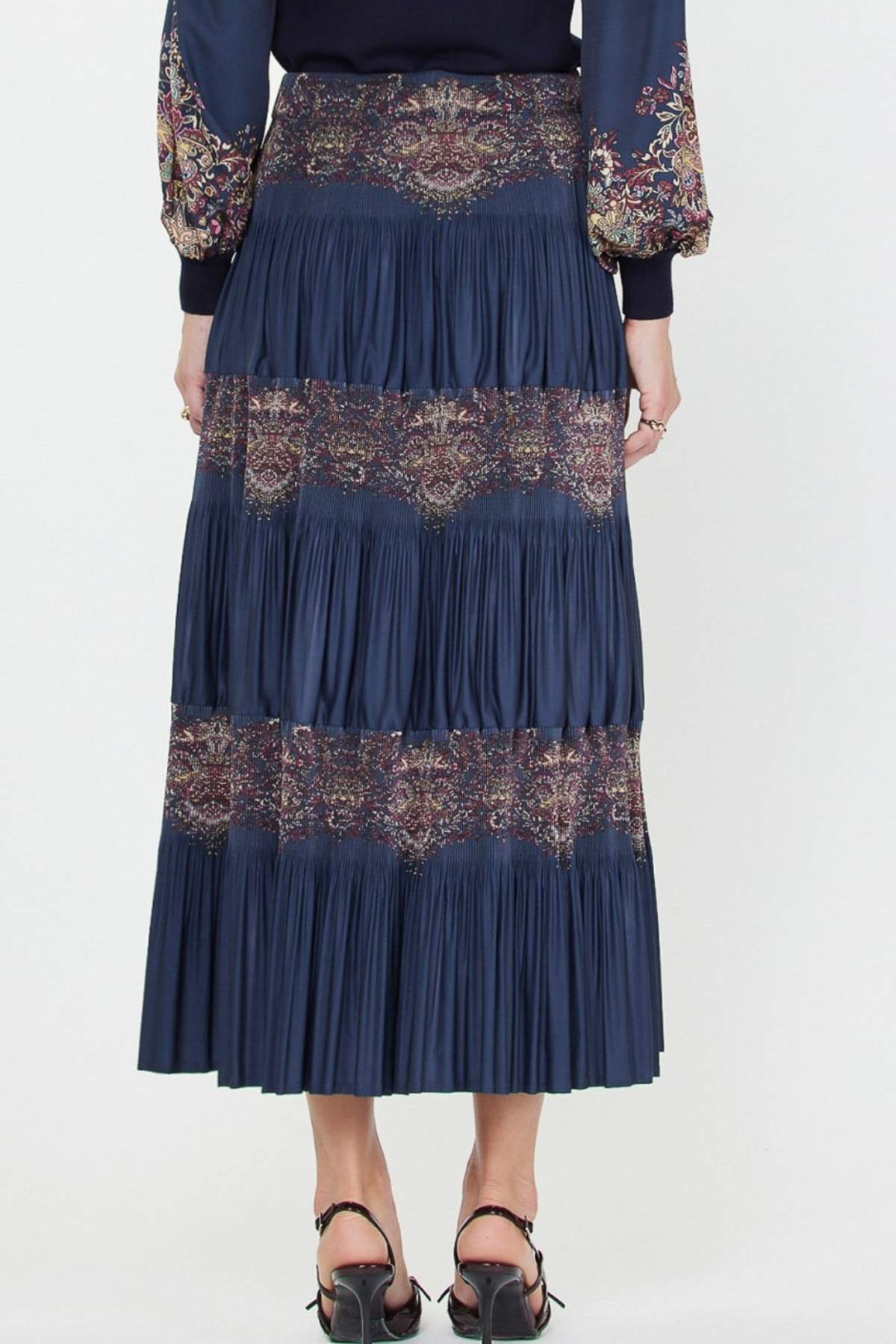Pleated Midi Skirt