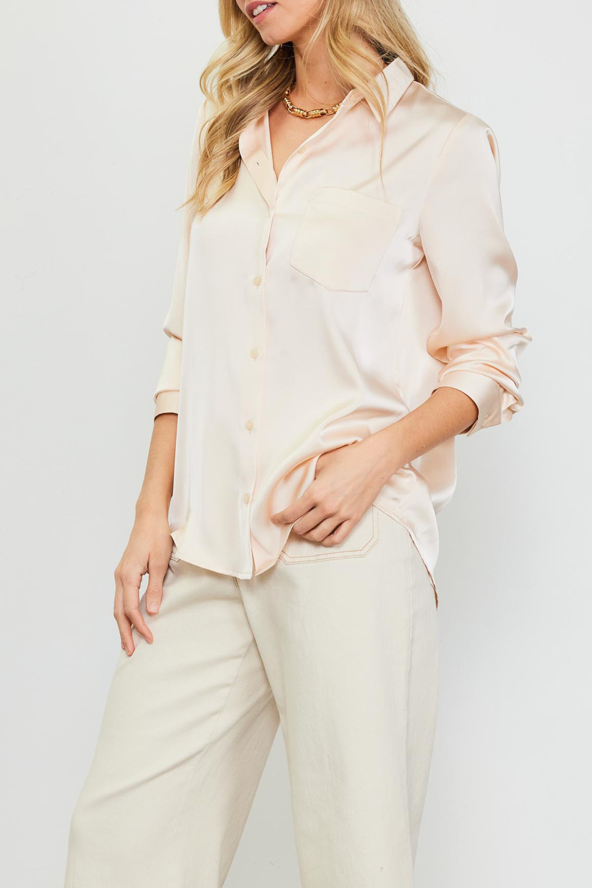SRB Satin Button Down