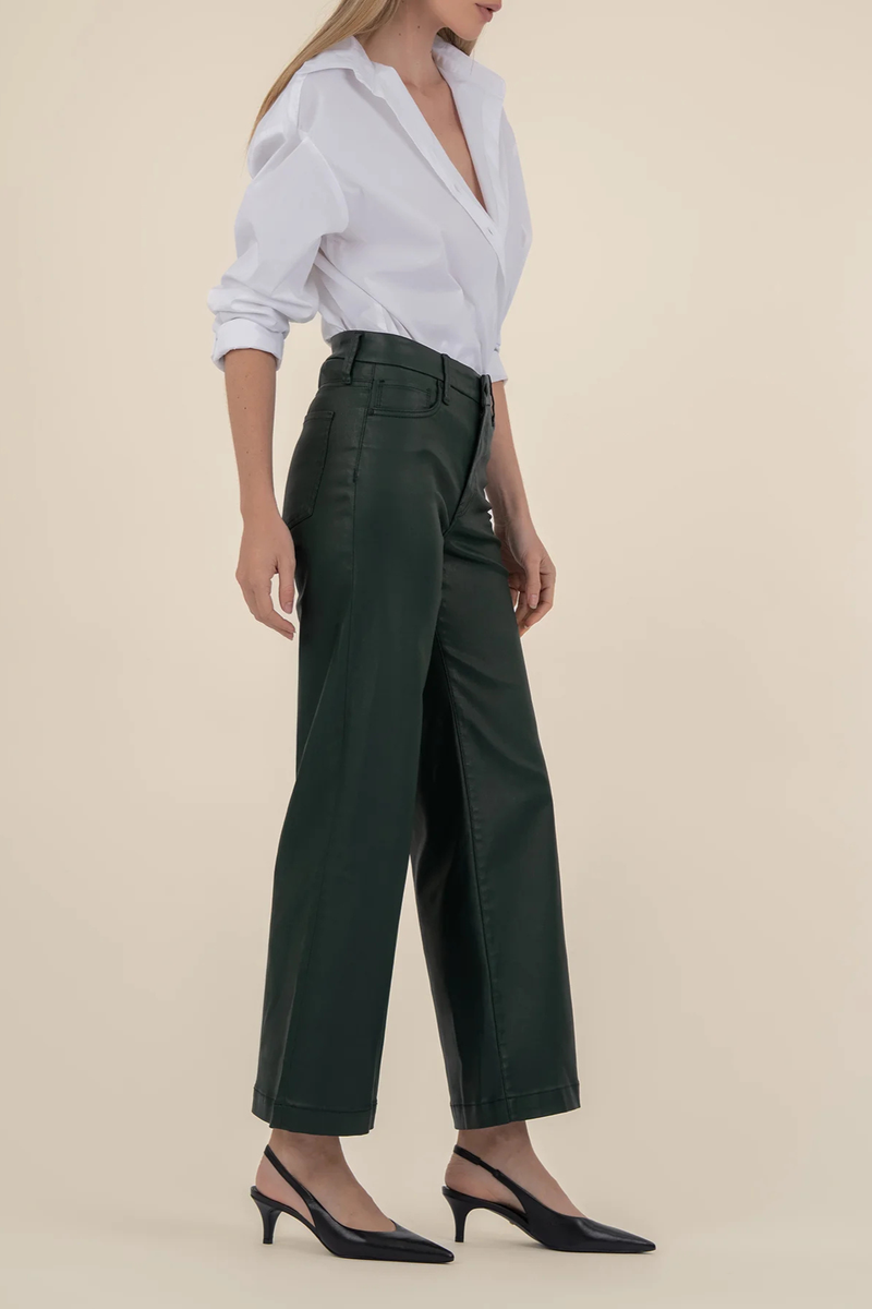 Kut Meg Coated High Rise Long Wide Leg
