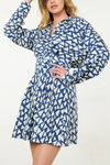 THML Long Sleeve Print Dress