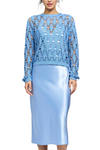 Pointelle Sweater & Satin Dress