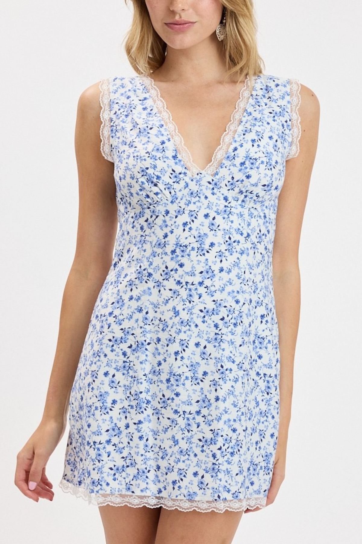 Floral Lace Mini Dress