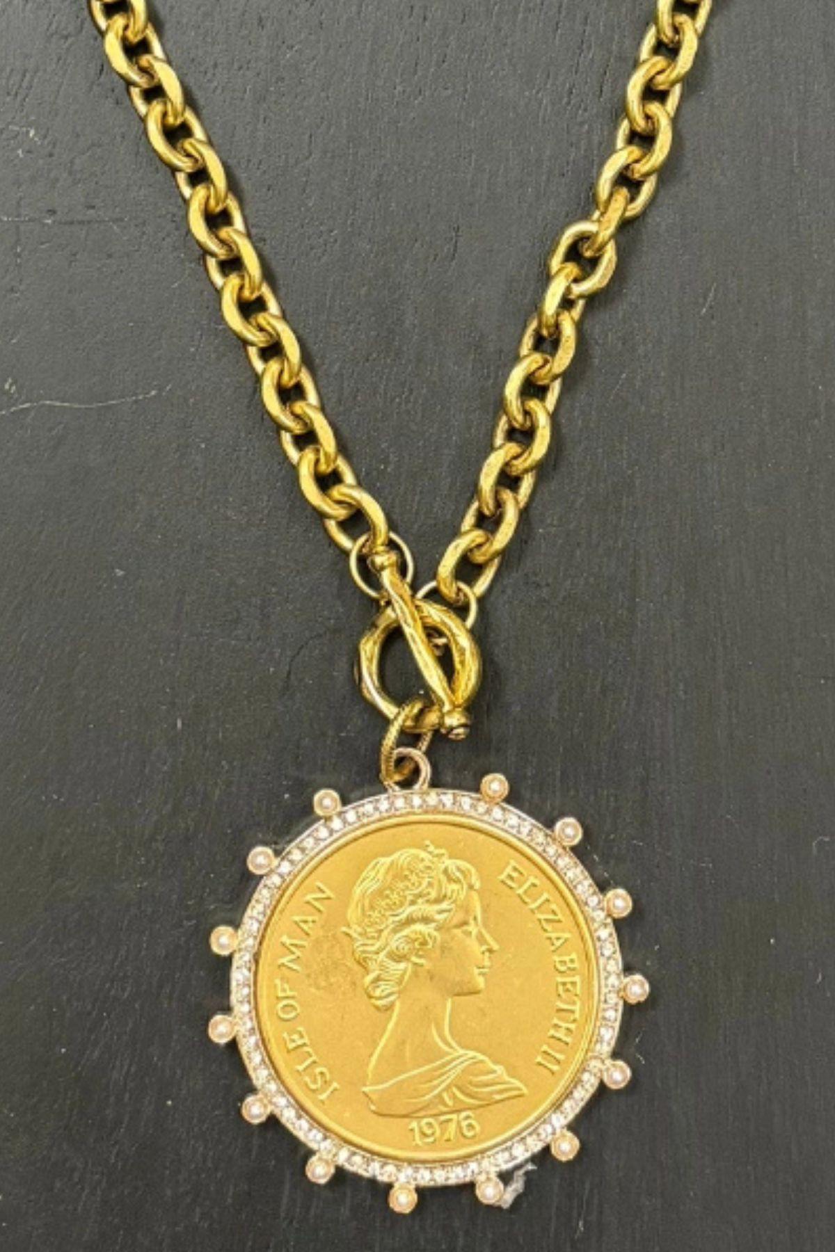 Pave Coin Necklace