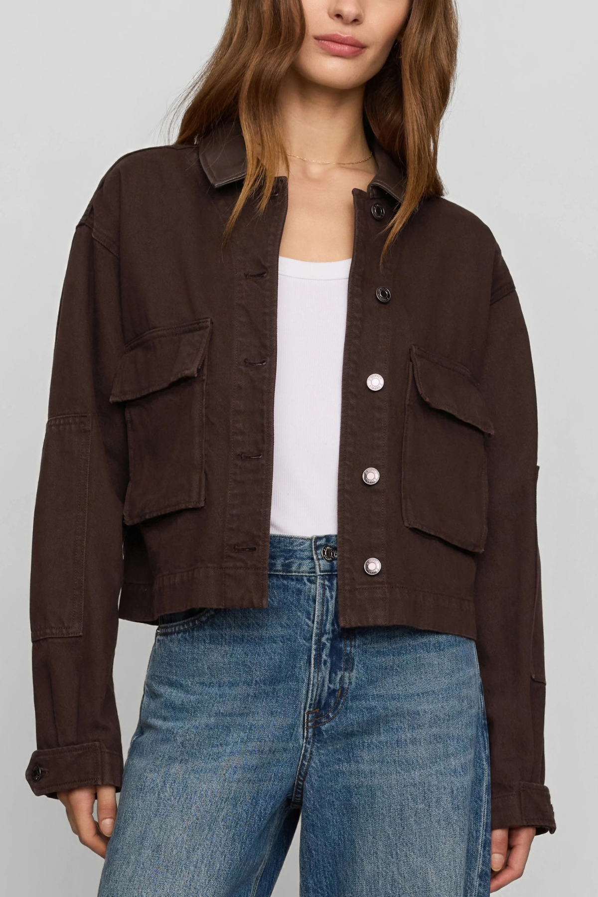 Z Supply Rey Cropped Denim Chore Jacket