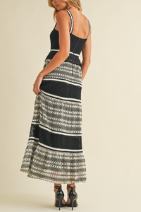 Crochet Tiered Midi Dress