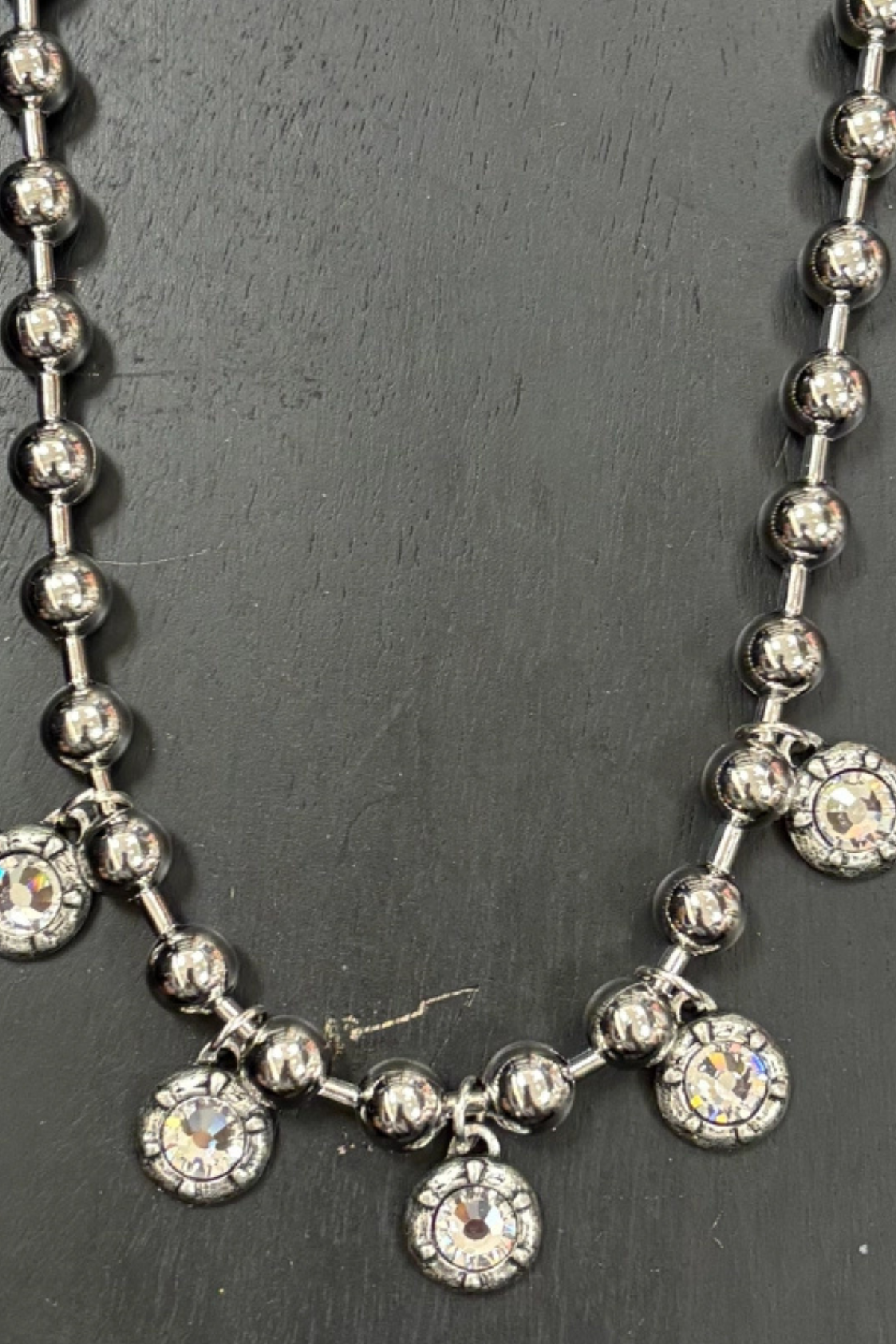 Crystal And Bead Necklace