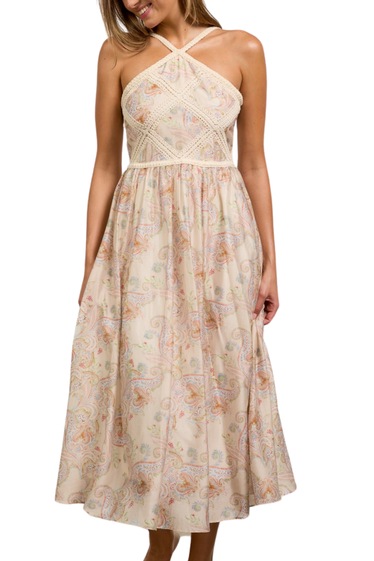 SRB Halter Neck Midi Dress