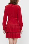 Pleated Tiered Mini Dress