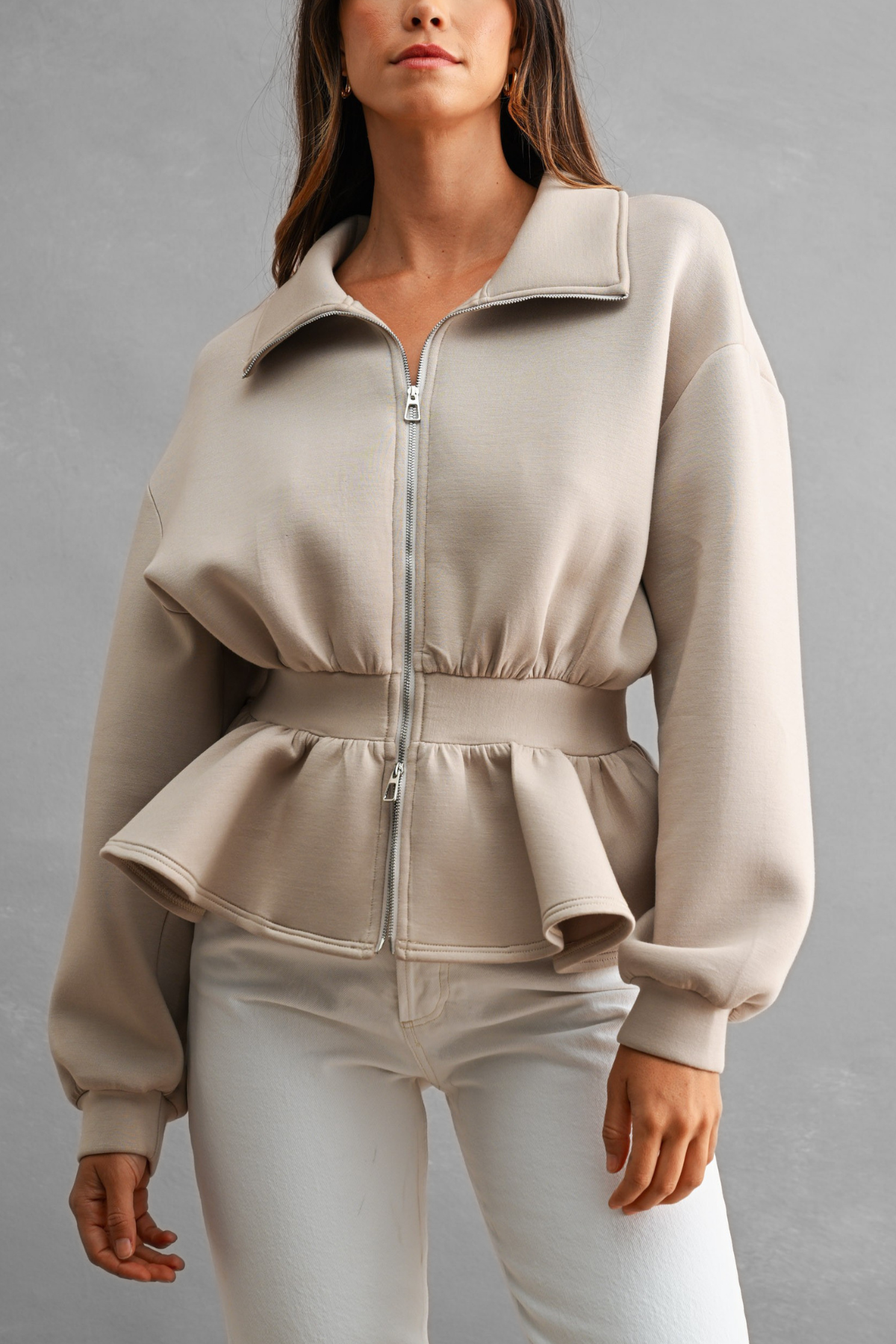 Scuba Peplum Jacket