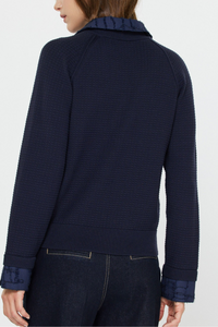 Collared Woven Combo Sweater