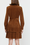 Pleated Tiered Mini Dress