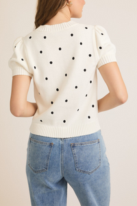 Puff Short Sleeve Sweater Top