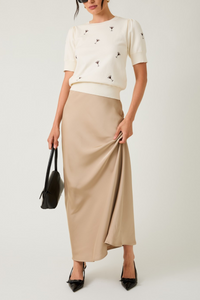 Espresso Martini Embroidered Knit Top