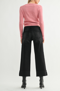 JBD Scissor Cuffed Slim Wide Leg