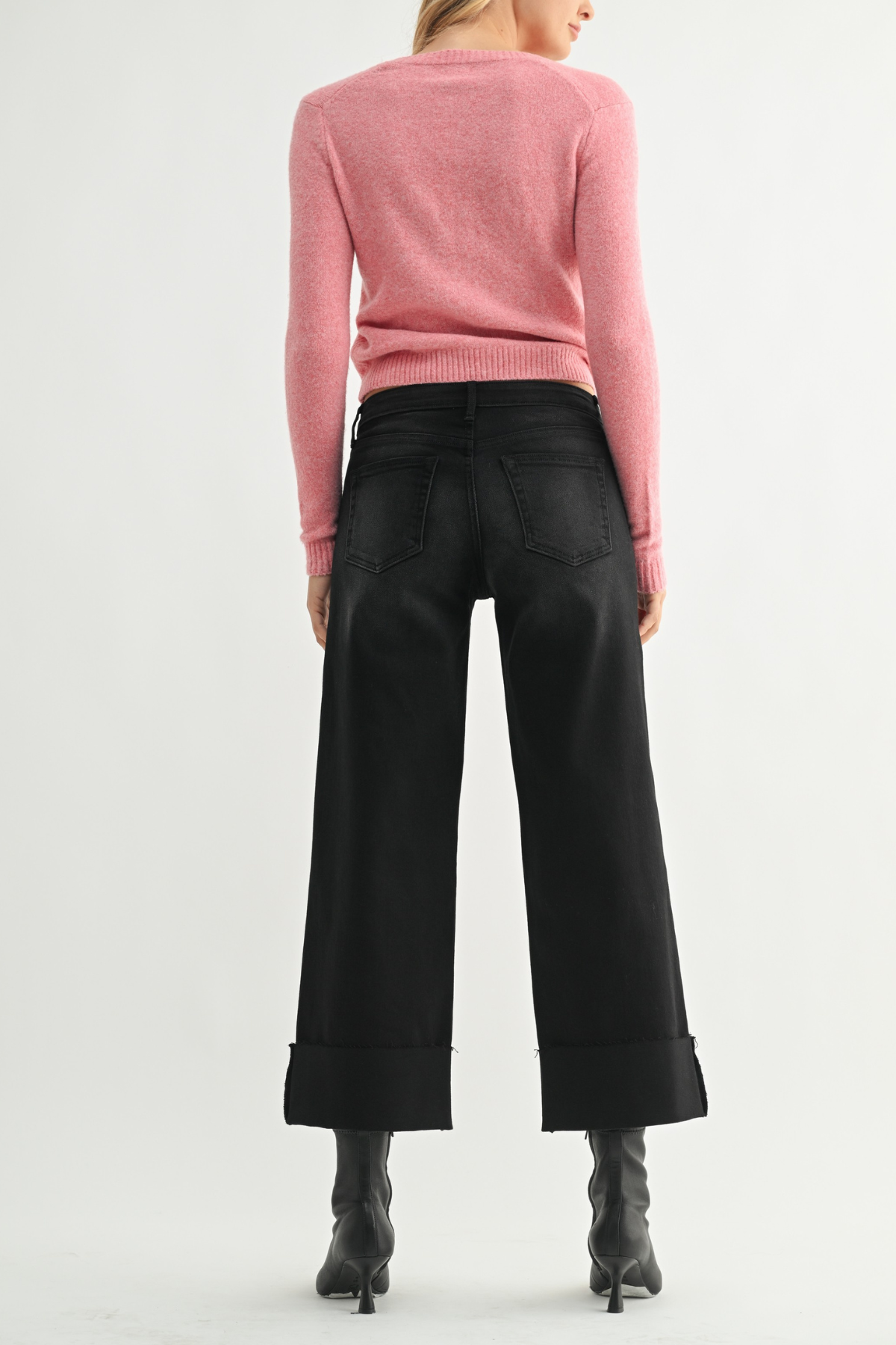 JBD Scissor Cuffed Slim Wide Leg
