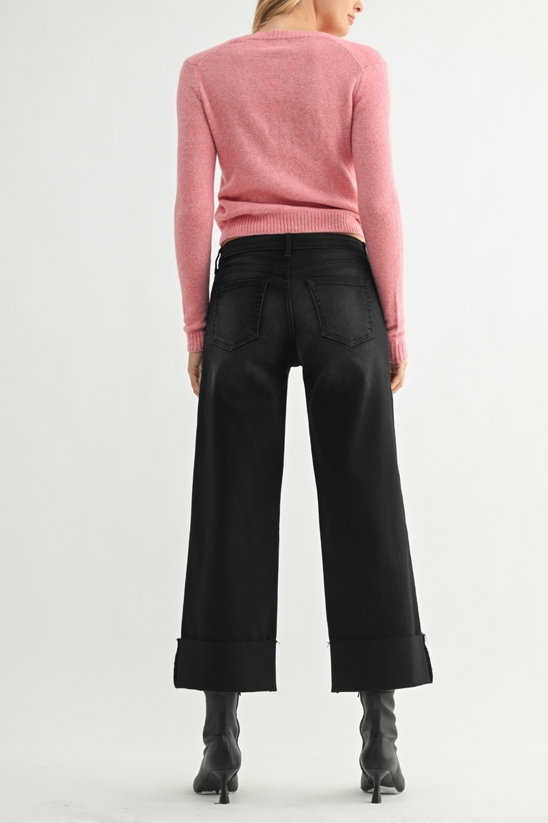 JBD Scissor Cuffed Slim Wide Leg