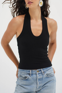 Jules Ribbed Halter Top