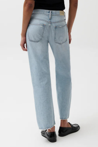 Lexi Mid Rise Bowed Straight Jeans