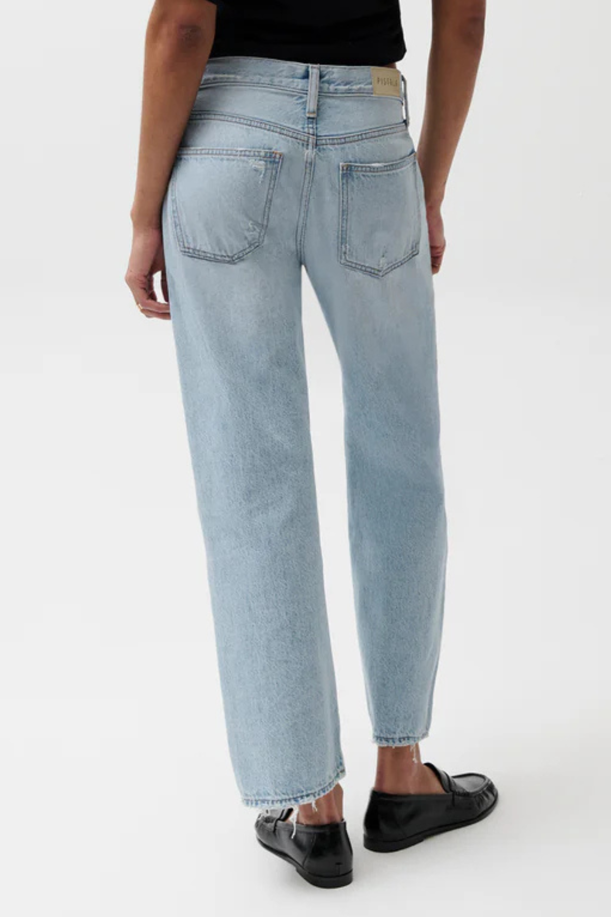 Lexi Mid Rise Bowed Straight Jeans