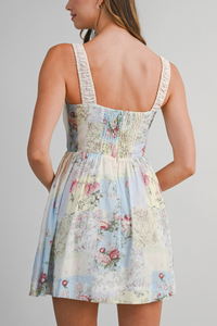 Ruched Shoulder Strap Mini Dress