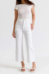 Valley Girl High Rise Wide Leg Ankle Jeans