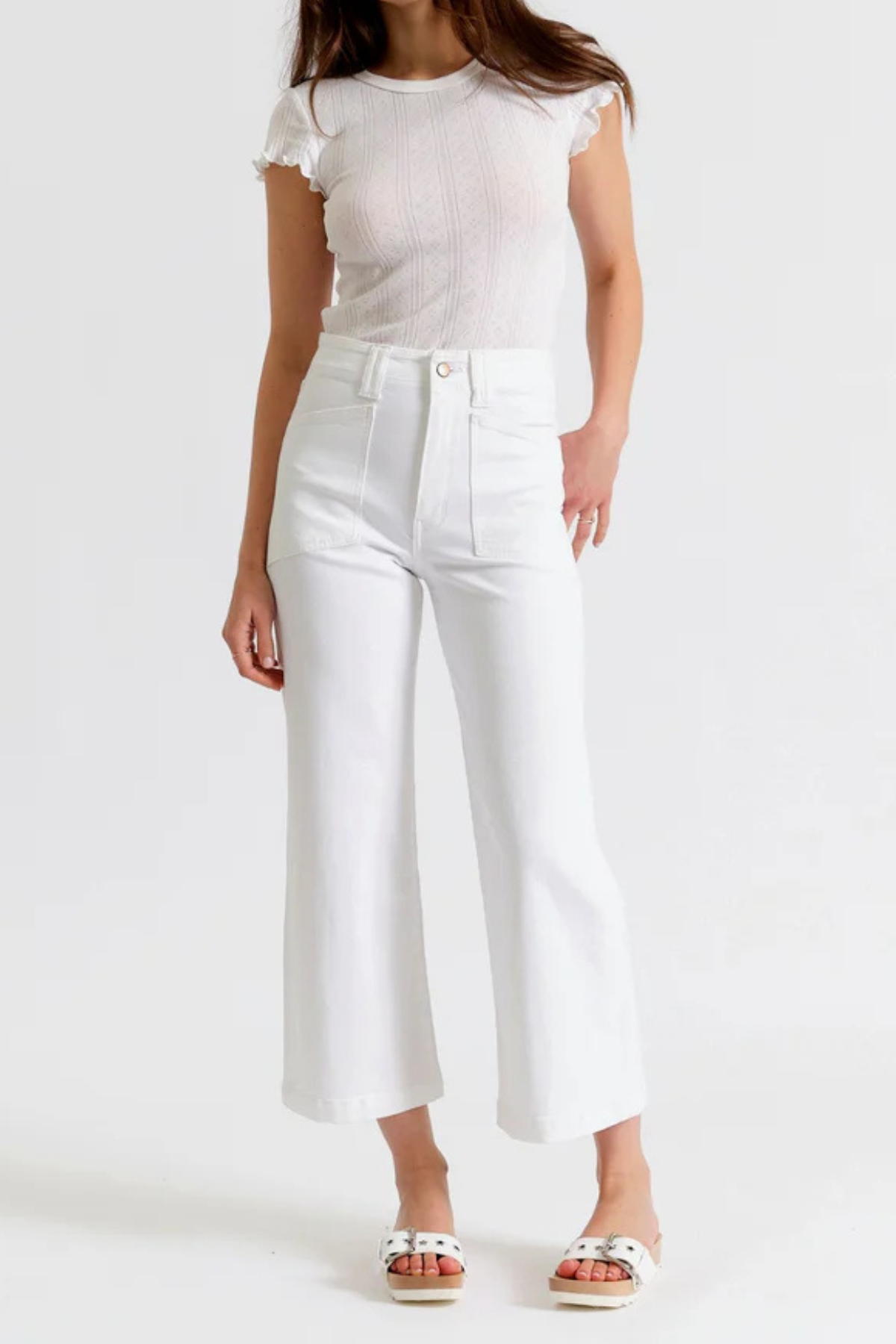Valley Girl High Rise Wide Leg Ankle Jeans
