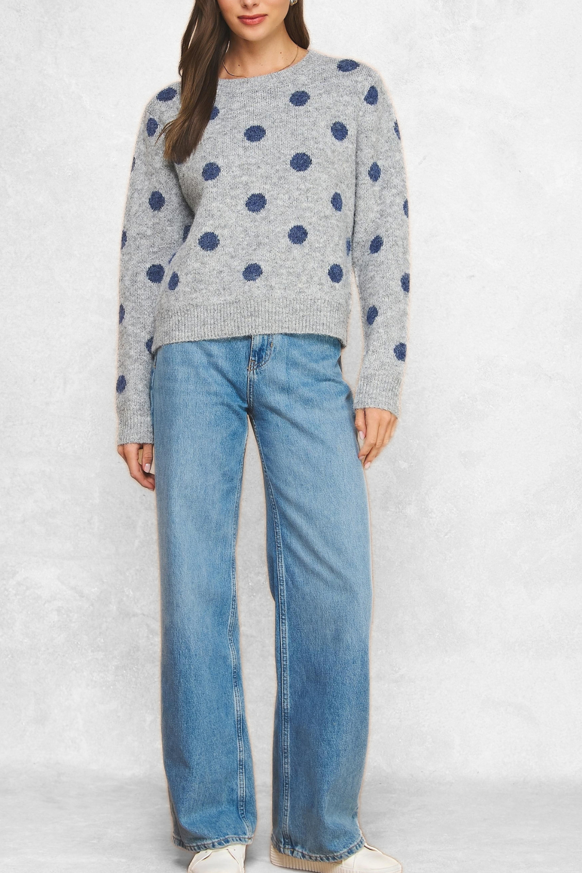 Polka Dot Knit Sweater