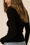 What's The Scoop Washed Rib Long Sleeve