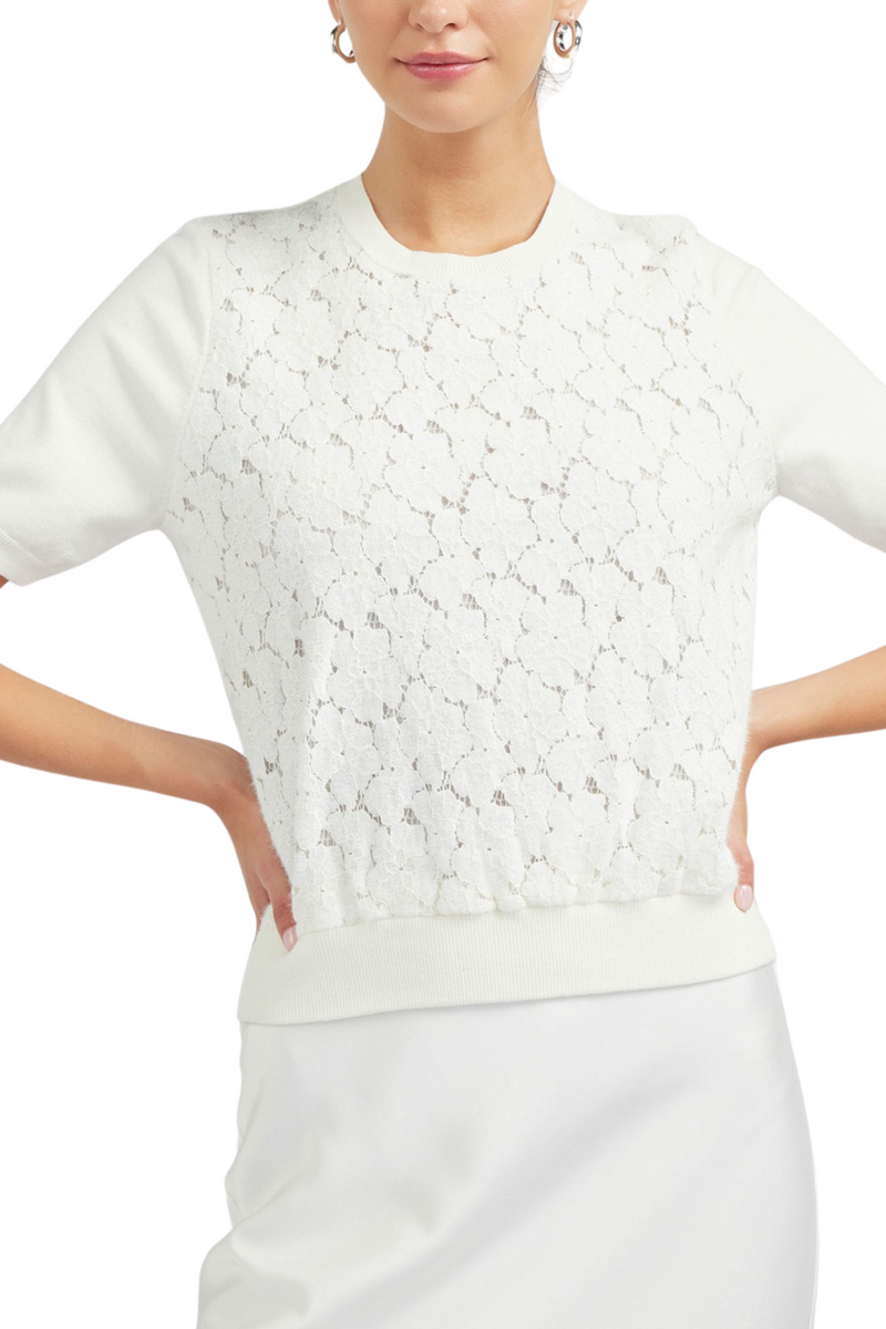 Lace Overlay Top