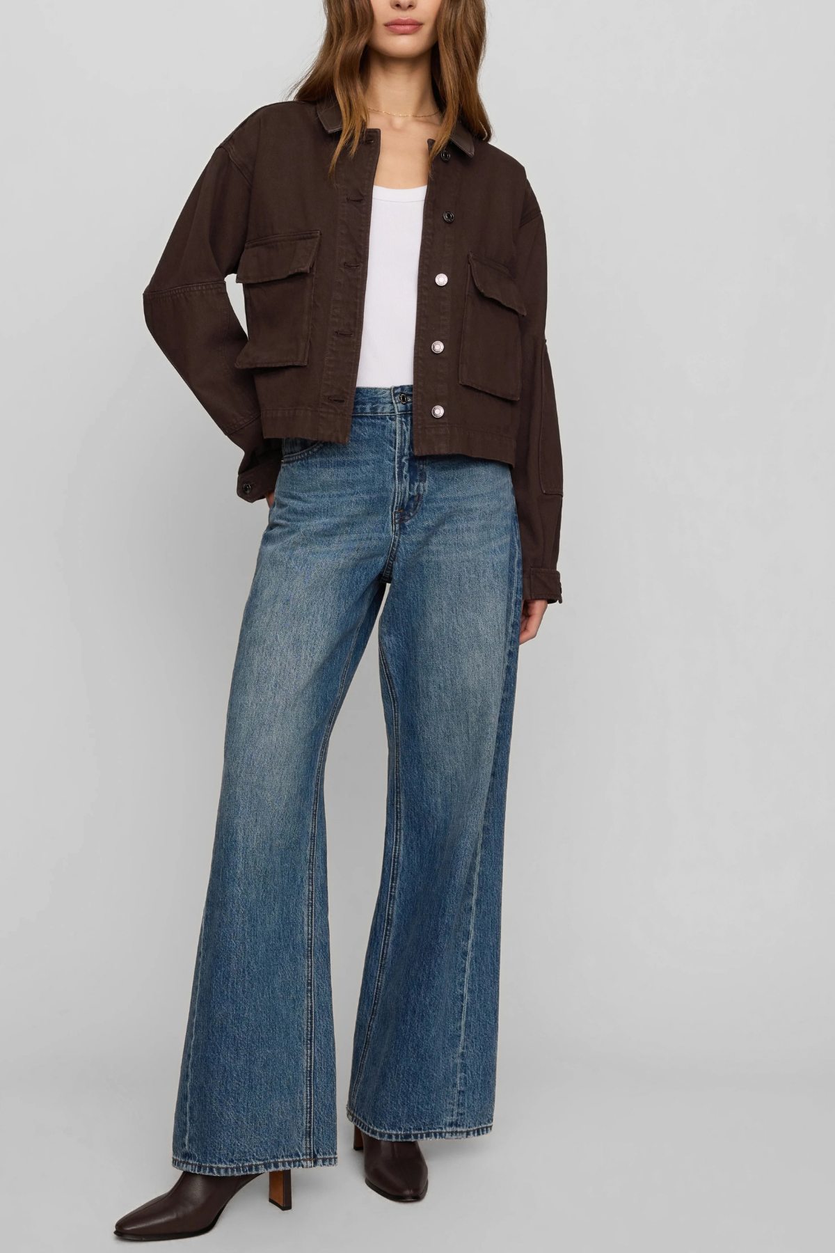 Z Supply Rey Cropped Denim Chore Jacket