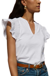 Christa Ruffle Top