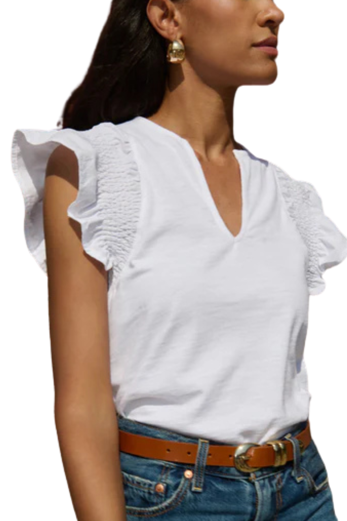 Christa Ruffle Top