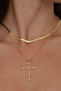 Tom'e Cz Cross Necklace