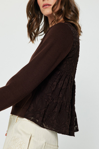Floral Back Sweater
