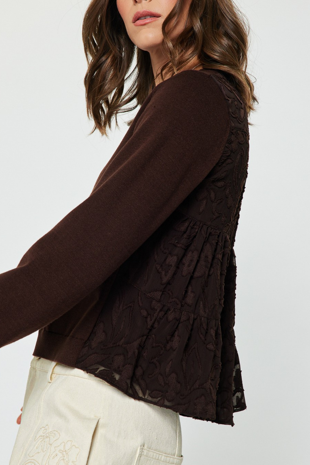 Floral Back Sweater
