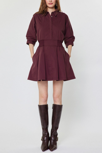 Flared Shirt Mini Dress