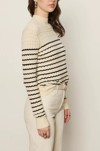 Sanctuary Forever Striped Mock Neck