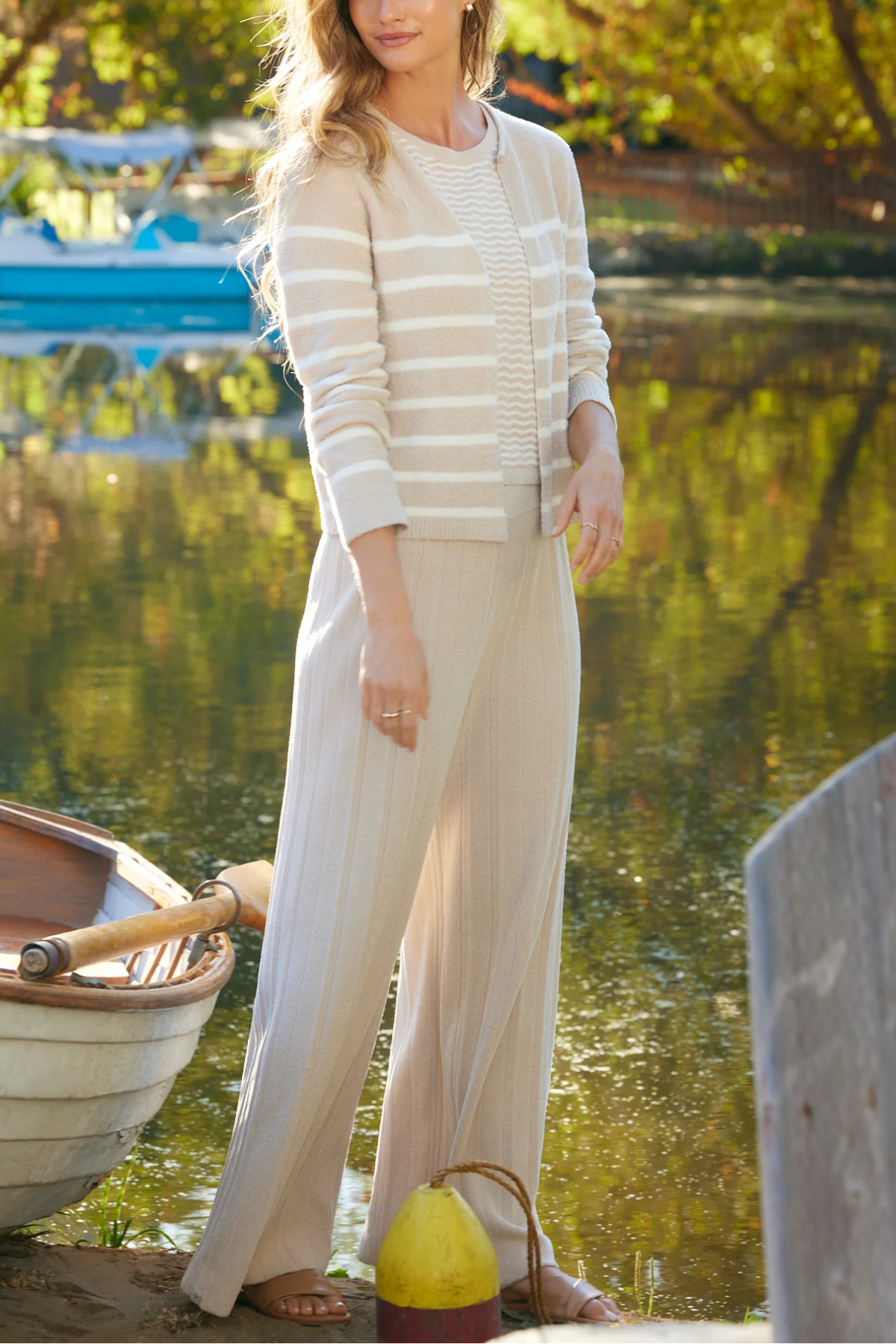 Barefoot Dreams Striped Cardigan