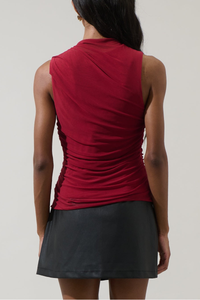 Odilia Ruched Sleeveless Blouse