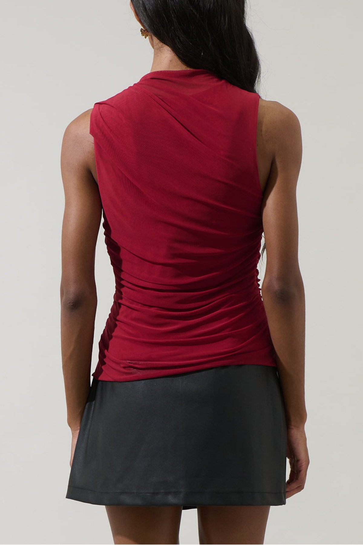 Odilia Ruched Sleeveless Blouse