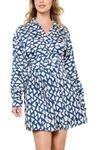 THML Long Sleeve Print Dress