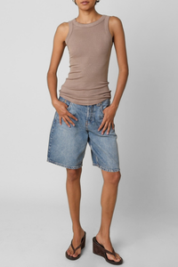 Ribbed Fitted Tank