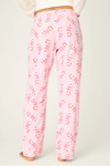 P.J. Salvage Sweeter Than Sugar Candy Cane Print Flannel Pants