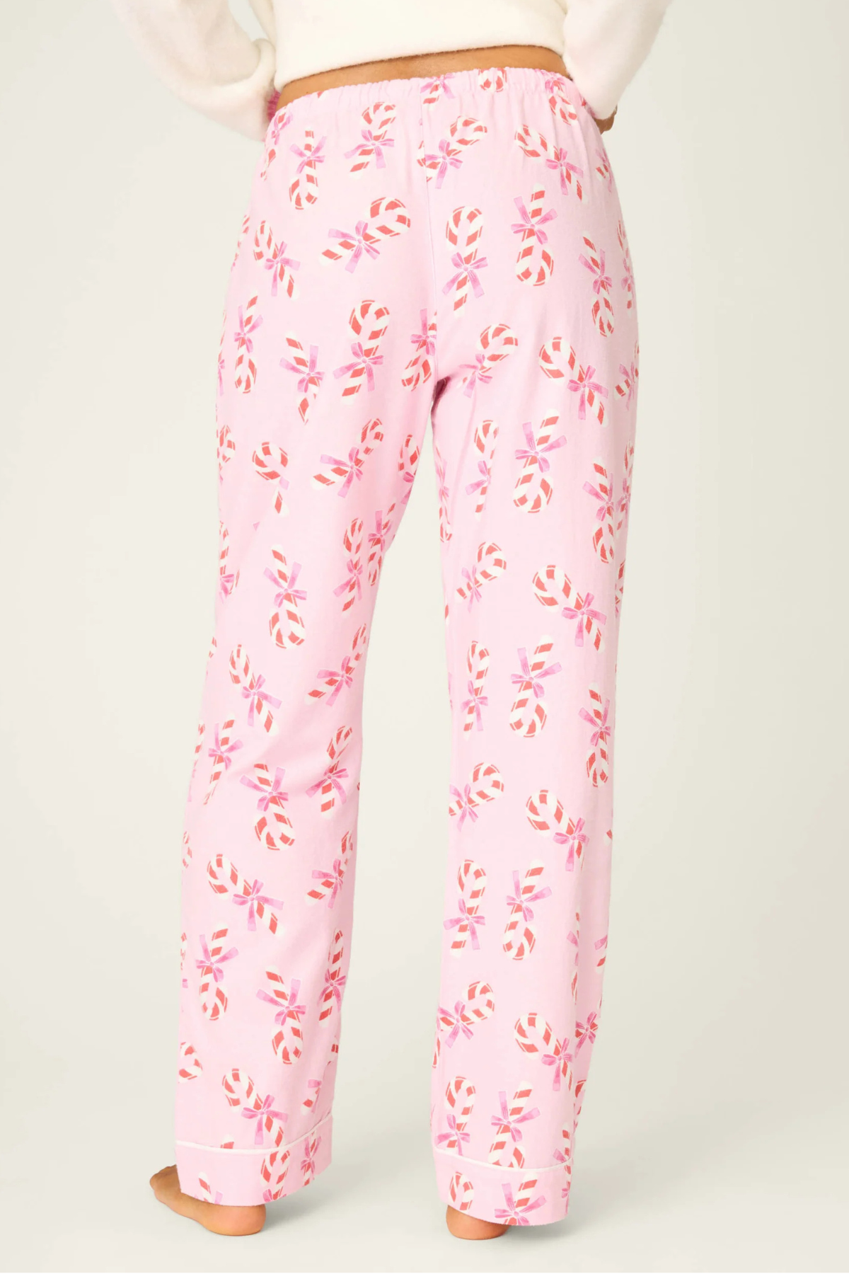 P.J. Salvage Sweeter Than Sugar Candy Cane Print Flannel Pants