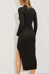 Mock Neck Bodycon Sweater Dress