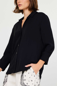 3/4 Sleeve Button Down Shirt