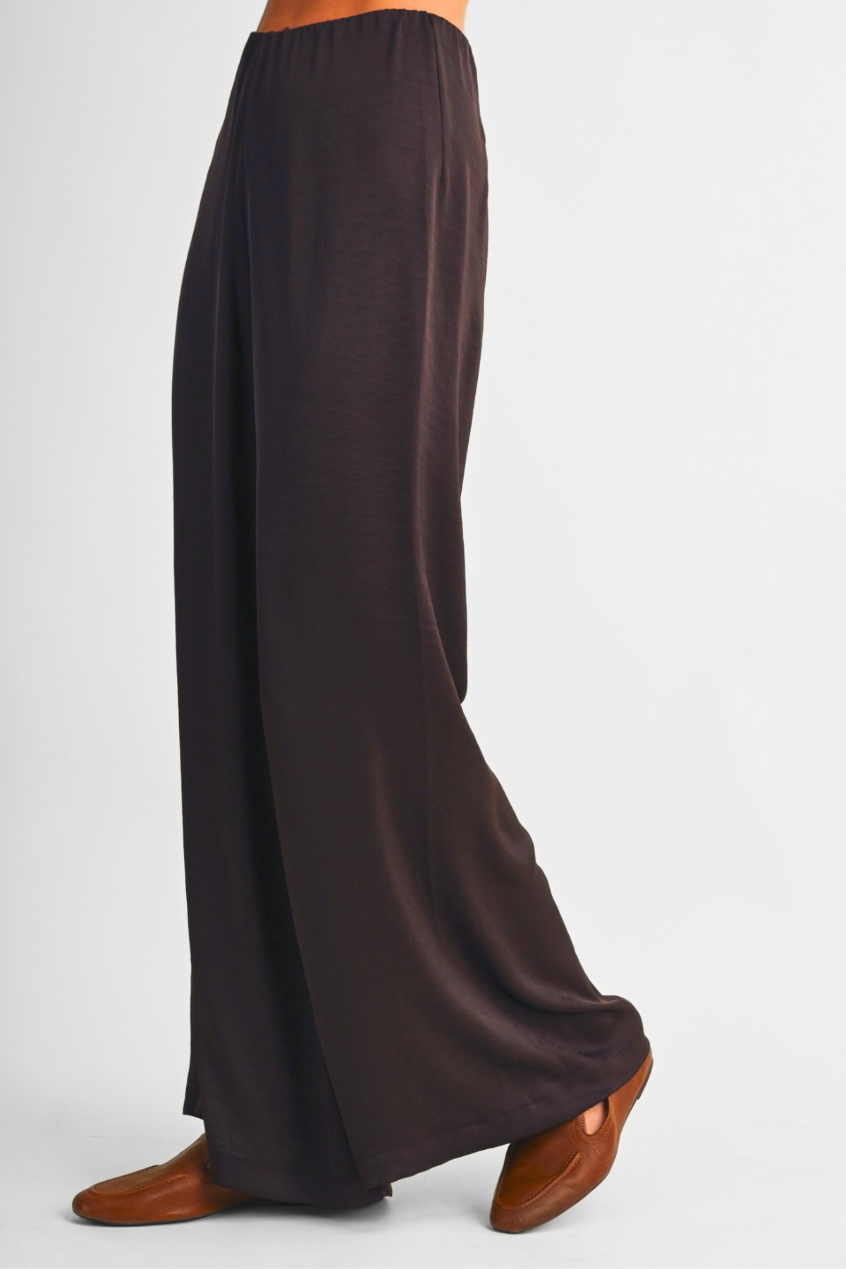 Wide Leg Pull-On Pants